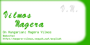 vilmos magera business card